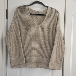 Madewell Marled Seville V Neck Sweater XL